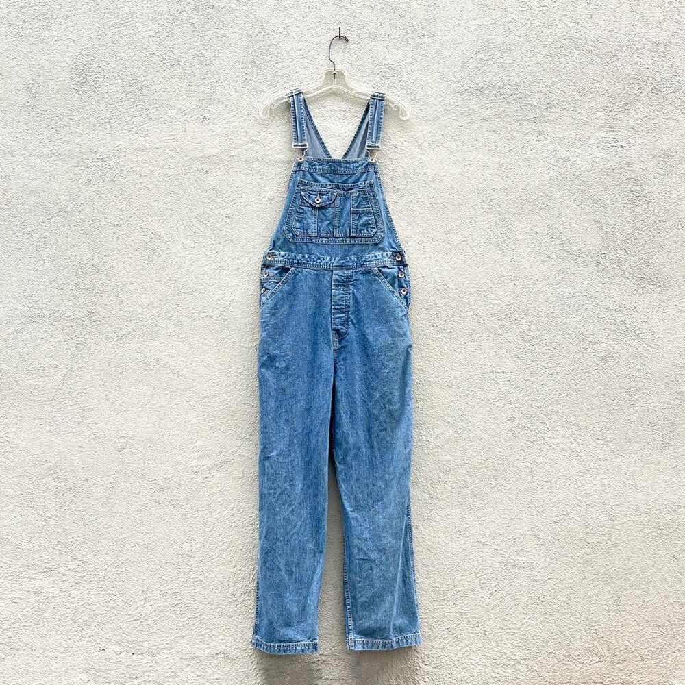 Vintage 80s 90s Men's GAP Blue Jeans Denim Utility Bib Overalls 34"W